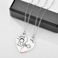 I Love You Key to Heart Couple Necklace For Girls & Boys with New Arrival Color Black Three-piece Opening Ring For Women Men Simple Alloy Black Matte Frosted Open Ring Gift /necklace for girls /necklace for women /rings for girls /ring  for girls stylish. 