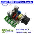 2000W High Power 220V AC Dimmer for Precise Light and Motor Speed Control 220V AC Dimmer 2000W SCR Dimmer. 