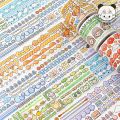 4Cm*5M Colorful Border Washi Tape Decorative Scrapbooking Sticker Label Cartoon Girl Masking Tape Stationery School Supplies. 
