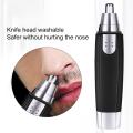 Ergonomic Nose Hair Clipper Washable Cutter Head Battery Operated Efficient Ear Hair Trimmer for Men Women. 