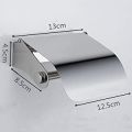 Tissue paper holder IMPORTED QUALITY NOT LOCAL MADE IN GUJRANWALA  Silver and Black Color Stainless Steel with cover Tissue Roll Dispenser Toilet Roll Paper Holder Tissue Roll Dispenser for toilet bathroom washroom bathroom accessories Wall mounted. 