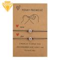 Couple Accessories Stylish Heart Decor Couple Bracelets Adjustable Unisex Wrist Jewelry for Valentine's Day Lightweight Trendy Gift for Men Women. 