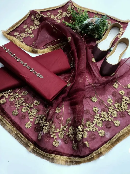 HIGH QUALITY Fency 4pc Nag Jaal Collection 😍 Shirt Kattan silk 💥 ...