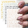1pcs etro English Letter esign ail Art Stier 3 Self-adhesie bet er ail Art ecal Small Letter ail Wraps. 