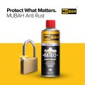 "Ultimate 400ml Rust Remover and Anti-Rust Spray for Bikes, Cars, and Metal Tools | MUBAH 100% Accurate | Top Rust Remover for Auto, Chrome, Steel, Multipurpose Use | Best Metal Cleaner, Penetrating Oil, Lubricant | Long-Lasting Protection". 