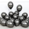 Pack of 20 Metallic Chrome Black Shiny Balloons Large 14 Inch Latex Balloons, Party Balloons for Happy Birthday Baby Shower Graduation Wedding Anniversary Decorations Helium Supported. 
