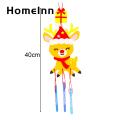 Pleasant Sound Wind Chime Festive Diy Christmas Wind Chime with Snowman Deer Santa Claus Ornaments Non-woven Bell for Holiday Decor. 