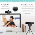 ToLuLu 4K HD Webcam with Microphone, 8 Megapixel USB Computer Web Camera with Privacy Shutter and Tripod, External Webcam Pro Streaming Webcams PC Cam w/Mic Noise Reduction for Windows Mac OS Desktop Laptop (Black) ToLuLu TL-WM-H8. 