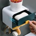 Wall-mounted 1-tier soap dispenser with convenient hanger- Versatile Wall-mounted box with drain tray. 