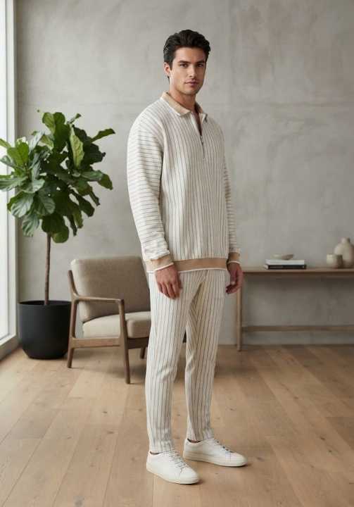 Emporio%20Armani%20Mens%20Premium%20Pinstripe%20Polo%20Tracksuit%20-%20Beige%20With%20Navy%20Stripes%20-%20Scuba%20Knit%20Co-ord%20Set%20-%20Half%20Zip%20Shirt%20+Trouser%20-%20Slim%20Fit%20-%20Image%204