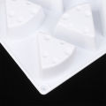 8Cavity Cheese Shaped Silicone Mould DIY Pastry Tools Cake Mold For Baking Non-stick Kitchen Bakeware Dessert Mousse Mould Huiye. 