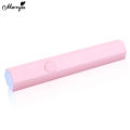 Monja White Mini Portable Nail Quick Drying Lamp Handheld UV Adhesive Glue Lamp USB Charging Nail Flashlight DIY Makeup Tools. 