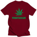 Vegan Vegetarian Weed Gift T Shirt For Men Women Animal Lover Statement T-Shirt Green Hemp Leaves Short Sleeve Funny Tshirt. 