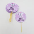 FIRST TEETH THEME CUPCAKE TOPPERS PACK OF 10 CUPCAKE TOPPERS. 