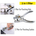 Eyelet Hole Punch & Plier Puncher 2 in 1 Puncher Scrapbooking. 