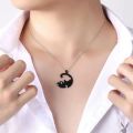 Yin Yang Cat Couple Necklaces Stainless Steel Animal Pendant Necklace Heart Couples Friendship Jewelry For Lovers Best Friends. 