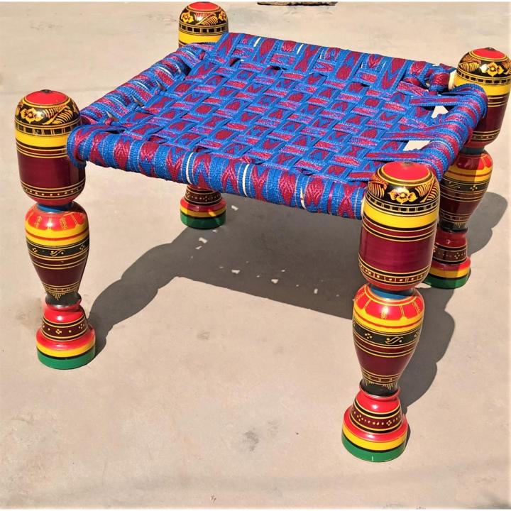 Best Traditional Gift for Weddings - Comfortable Wooden Stool PUNJABI PIDHA Wooden Classic Stools - Colourful Handmade Classic Stools - classic Chair - #Chair #Stool