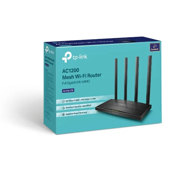 TP-Link%20Wi-Fi%20Router%20Archer%20C6%20AC1200%20Wireless%20MU-MIMO%20Dual%20Band%20Gigabit%20Router%20-%2018%20Months%20Brand%20Warranty%20-%20Image%203