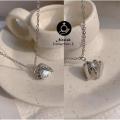 Heart Photo Locket Necklace - Set of 2 Photo Locket Necklace - Couple Personalized. 