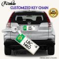 Customized Car Plate and bike Number plate keychain - Name Keychain. 