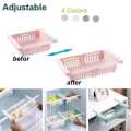 Adjustable Fridge Storage Basket Expandable Fridge Storage Rack Plastic Fridge Space Saver Food Organizer Tray. 