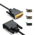 DVI-D 24+1 Dual Link Male to Male Digital Video Cable Gold Plated with Ferrite Core Support 2560x1600 for Gaming, DVD, Laptop, HDTV and Projector 6 Feet ( Branded Used ). 