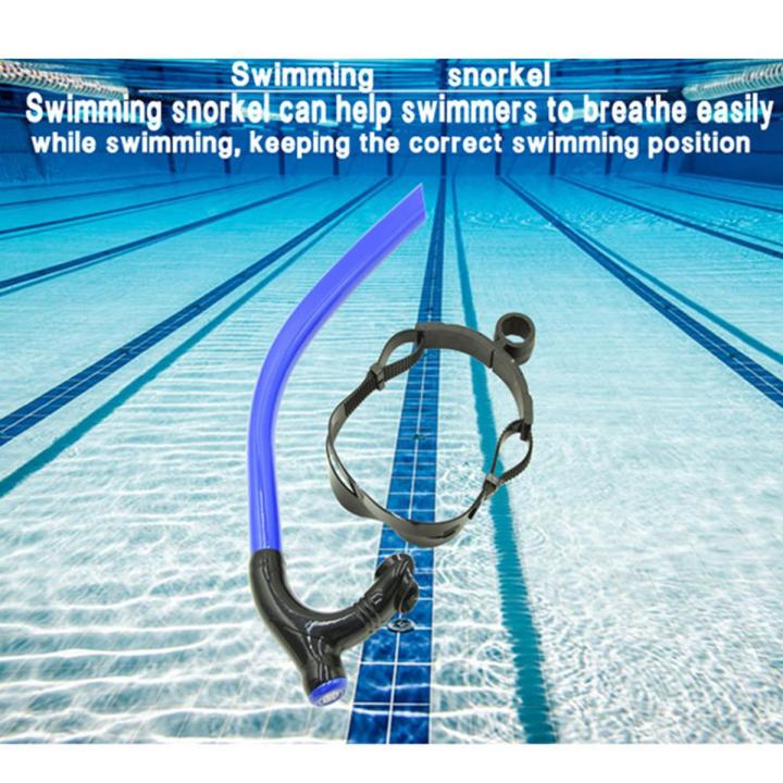Silicone Swimming Front Breathing Tube Diving Training,Blue