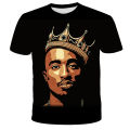 Hip Hop Singer Tupac Amaru Shakur Men 3D Graphic T Shirts Summer Casual Figure Printed T-shirt Pullover Short Sleeve Women Tee. 