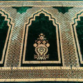Velvet Prayer Mats, Prayer Rug & Prayer Carpet | Green Color Soft Masjid Carpet Saf Matt | Quilted Jai Namaz Dari Saff Chatai | Islamic Muslim Salah Mat | Muslim Pray Rug Namaz Sajadah Mat | Masjid Carpet Saaf. 
