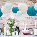 18Pcs Royal Blue Paper Lantern Set,Reusable Hanging Decorative Japanese Chinese Paper Lanterns,Easy Assembly. 