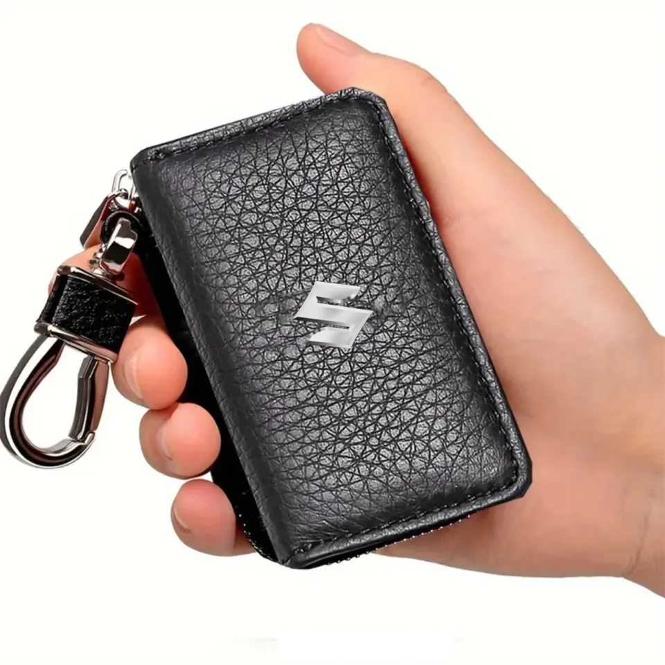 Key Pouch Suzuki Leather Keychain Leather Zipper Car Key Pouch