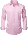 Men Shirts for Office - Men's Dress Shirts Solid Long Sleeve Stretch Wrinkle-Free Formal Shirt Business Casual Button Down Shirts - Men's Button-Down Shirts. 