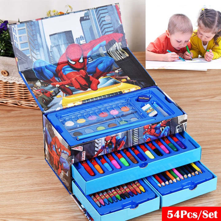 54%20Pcs%20Coloring%20kit%20box,%20Big%20Size%20Caryons,%20Water%20Color,%20Girls%20and%20Boys%20character,%20School%20stationary%20-%20Image%203