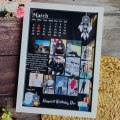 Customized Moon Shape Photo Frame for Wall Display Holds 16 Pictures Personalized Gift in 7x9 and 10x14 Sizes Black MDF. 