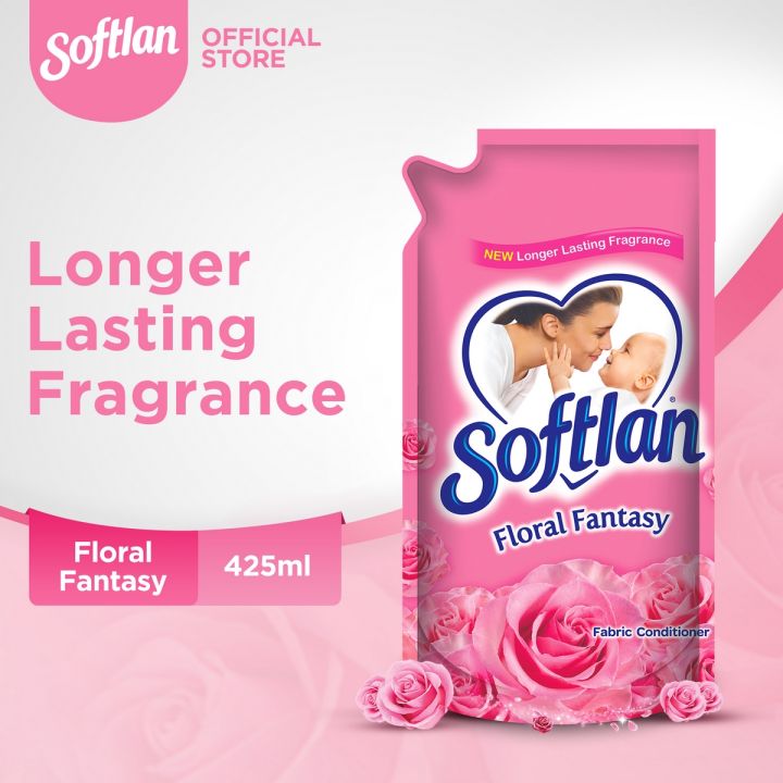Softlan 425ml Pouch Floral Fantasy - Fabric Conditioner