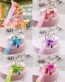 Acrylic Oil Water Inside 3D Floater Keyring bubbles Shaker Floating Blank Liquid Keychain. 