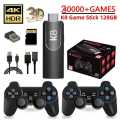 k8 Gaming Console, k8 Hdmi game stick Plug and Play Video Game Stick Built in 64gb 30,000 plus Games, 40 plus Classic Emulators, 4K High Definition HDMI Output for TV with Dual 2.4G Wireless Controllers. 