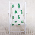 HelloWorld Foldable Deckchair Realistic Mini Wooden Deckchair DIY Decoration. 