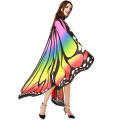 Colorful Butterfly wing cape shawl Flowing Lightweight Sheer shawl Delicate One size Fairy ladies cape for Halloween costume. 