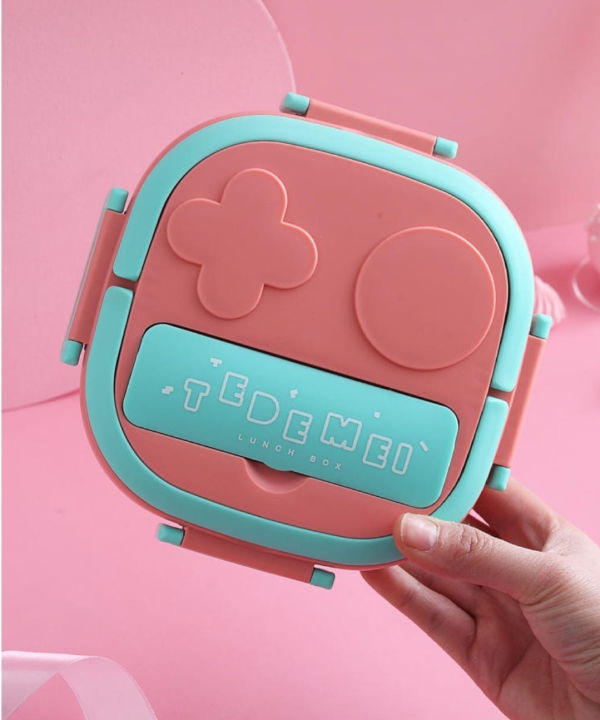 WaoDeals:%20Tedemei%20Stainless%20Steel%20Lunch%20Box%202%20Compartments%20with%20Spoon%20Keep%20Your%20Lunch%20Fresh%20and%20Tasty%20with%20Air-Tight%20Bento%20Box%20-%20Image%208