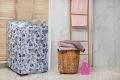 Classic® LG Top Load Washing Machine Cover Suitable For 6 kg, 6.2 Kg, 6.5 Kg, 7 Kg (56cms X 56cms X 85cms) Half White & Grey. 