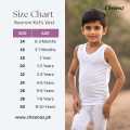 Pack of 3 Noorani Kid's Sando Banyan - Original Noorani Cotton Vest - White Sando Inner wear. 