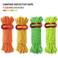 FG Outdoor 4mm Reflective Camping Tarp Tent Rope Runners Velarium Guy Line Cord Wind Rope 10M for Camping Tent Awning Canopy #425102. 
