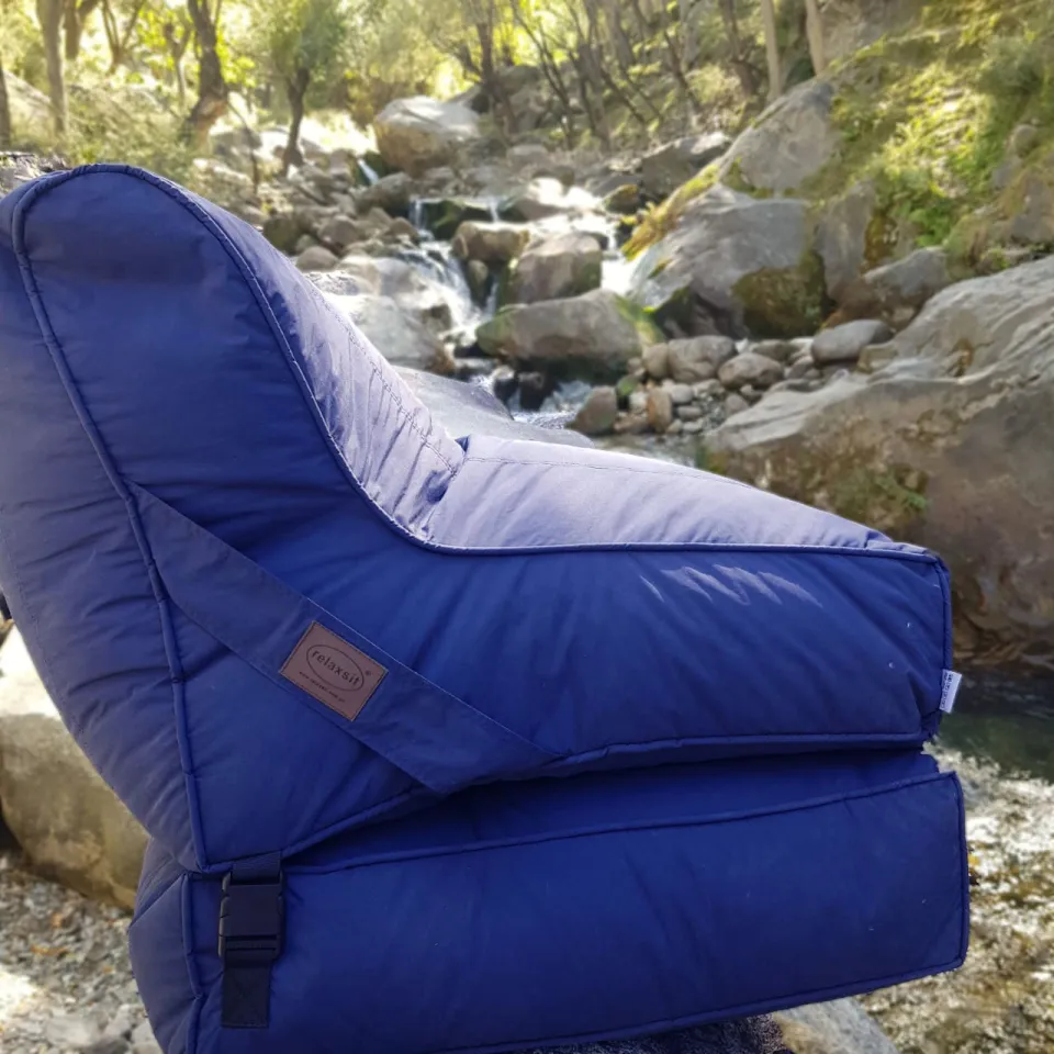 Flip out sofa with sleeping bag best sale