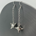 Gothic Spiky Ball Hoop Dangle Earrings for Women Y2K Punk Spike Morning Star Charm Drop Earrings Grunge Aesthetic Earrings. 
