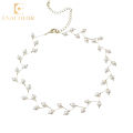 Fish Line Pearl Necklace Choker Short Clavicle Chain Women. 