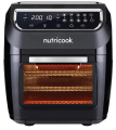 Nutricook Air Fryer Oven, 1800 Watts, Digital/One Touch Control Panel Display, 8 Preset Programs, 12 Liters, Black, 2 Years limited Warranty. 