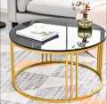 Decorniture- Center Table Set For Drawing Room Nesting Coffee Table Cocktail Tables With iron Base and Wooden Top, customization. 