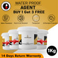 Country Chemical Waterproof Agent (Waterproof Leak Agent) 1kg / 1L - Water Proofing, Anti-Leakage Agent Resin - Highly Effective And Transparent Selent Glue - Hydra Sealant - resin Liquid (With Free Brush) - By Bulmart.Pk. 