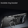Biruiqu For Xiaomi Pocophone M4 Pro 4G Poco M4 Pro 4G Soft TPU+Hard PC Black Panther Shockproof Slim Protective Case Cover with Kickstand. 